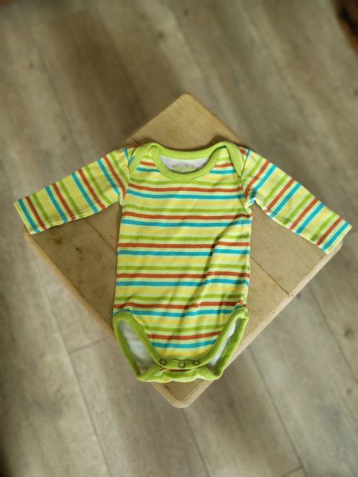 Body bébé rayé - 1 mois
