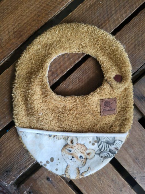 Bavoir "animaux de la savane" - dès la naissance 