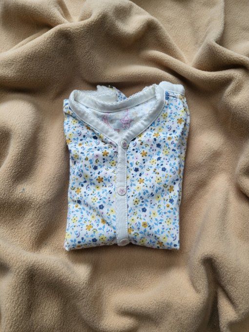 Body fille à fleurs - 1 mois