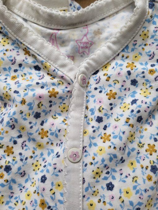 Body fille à fleurs - 1 mois