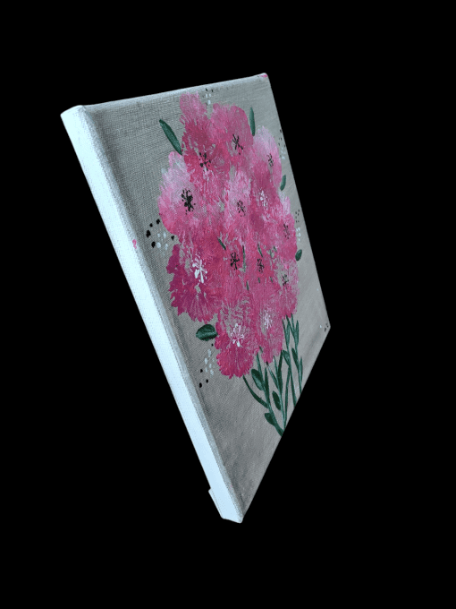 Bouquet de fleurs roses (30x30 cm)