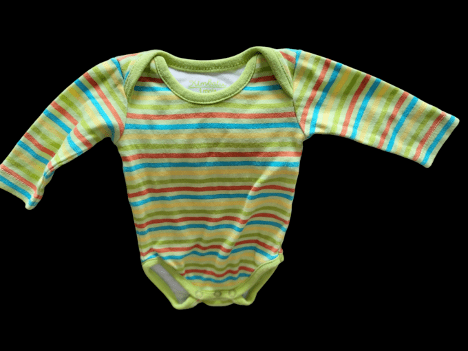 Body bébé rayé - 1 mois