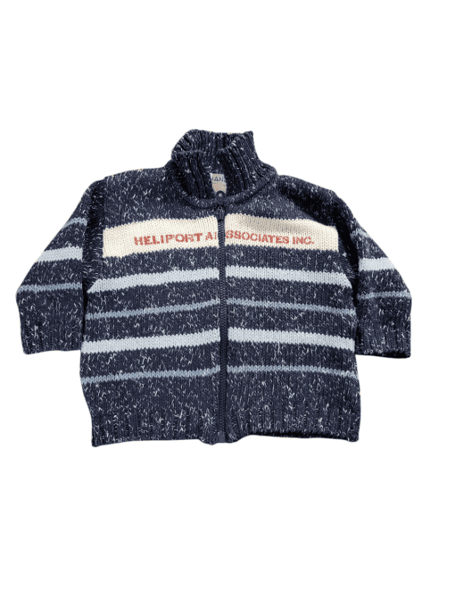 Gilet bleu rayé - 3/6 mois 