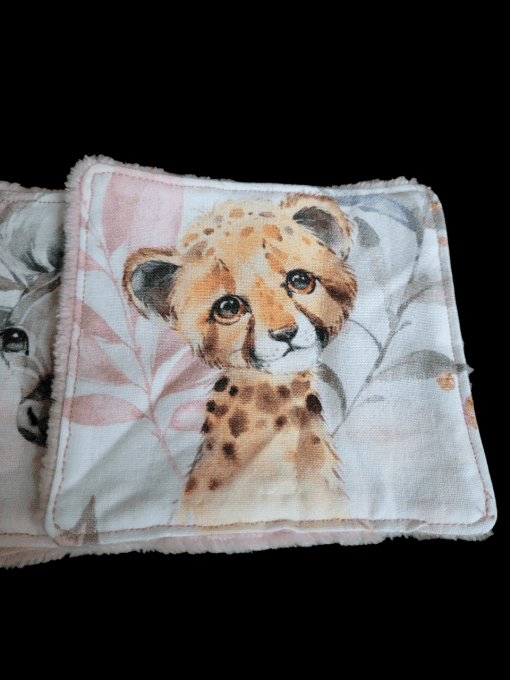 Lingettes "savane" roses - dès la naissance 