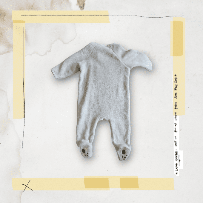 Pyjama "pilou-pilou" gris - 6 mois