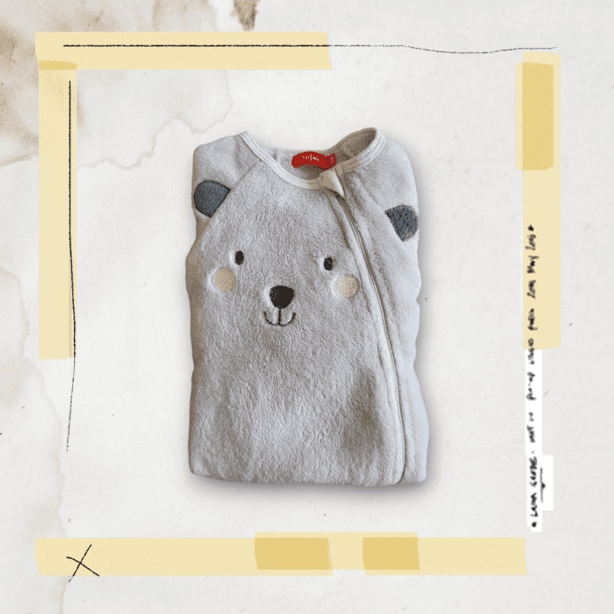 Pyjama "pilou-pilou" gris - 6 mois