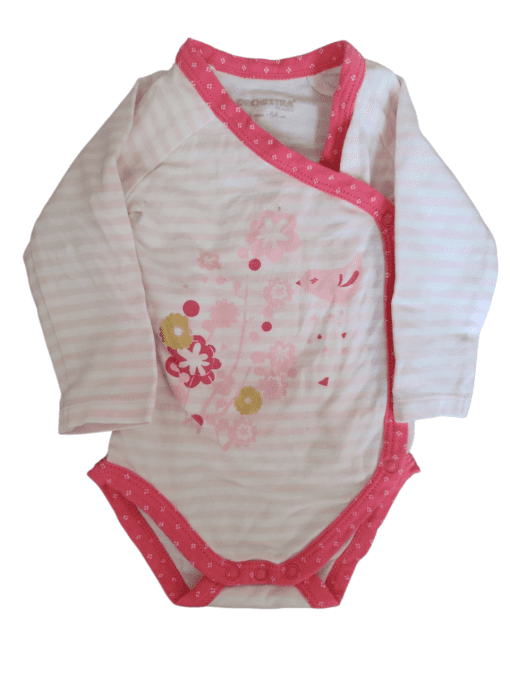 Body fleurs roses - 1 mois