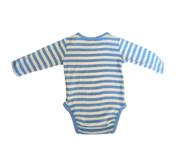 Body rayé bleu - 4/6 mois