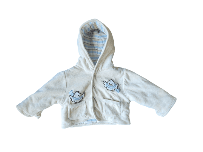 Gilet jaune à capuche - Naissance 