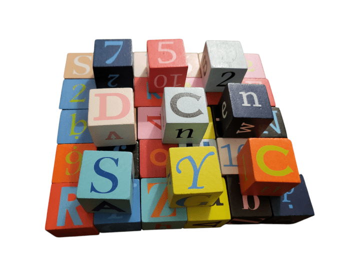 cubes chiffres et lettres - dès 1 an