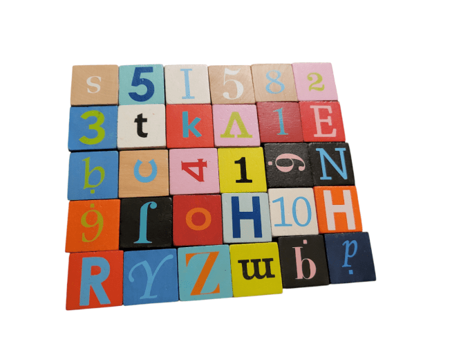 cubes chiffres et lettres - dès 1 an