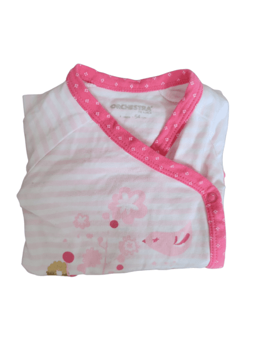 Body fleurs roses - 1 mois
