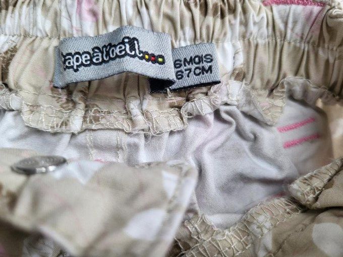 Pantalon unisexe "feuilles" - 6 mois